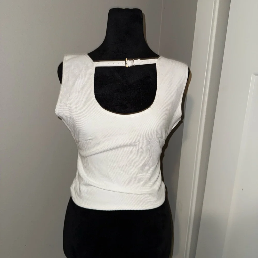 OW Collective Malene Top in White US 8 - Picture 4 of 6
